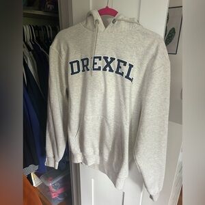 Grey comfy Drexel Hoodie